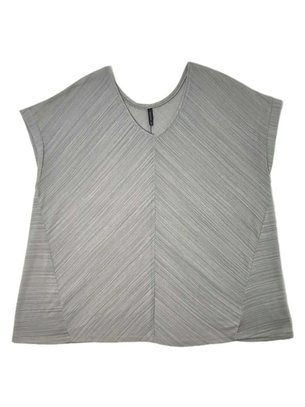 Women’s V-Neck Loose Fitting Top - Gray